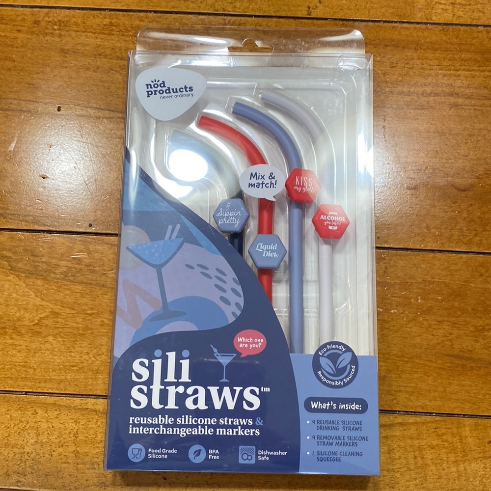 NEW Reusable Silicone Straws, Nod Products